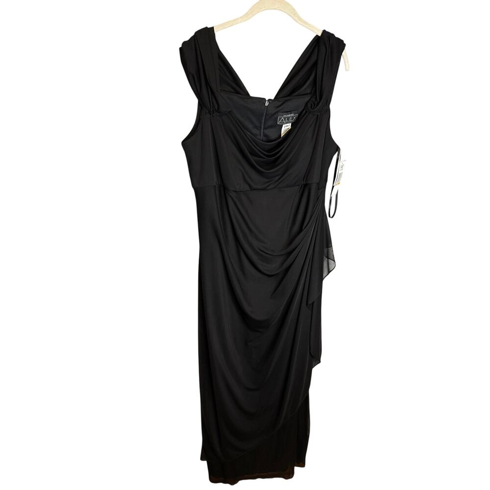 Alex Evenings Gown Formal Dress 16w Women's Maxi Black Tie NWT Sexy Wedding